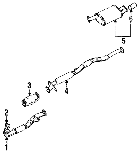 Exhaust Components for 1995 Mitsubishi Eclipse #1