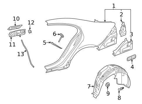 Quarter Panel & Components for 2025 Mercedes-Benz SL55 AMG #2