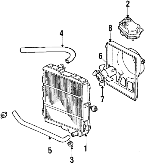 Radiator & Components for 1986 Audi Coupe #0