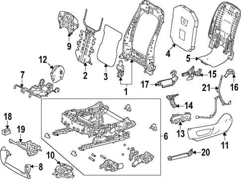 Driver Seat Components for 2024 Lexus TX550h+ #1