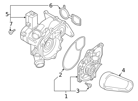 Water Pump for 2018 Audi TTS Quattro #4