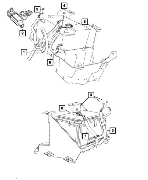 Battery, Battery Tray and Cables for 2018 Ram 3500 #0