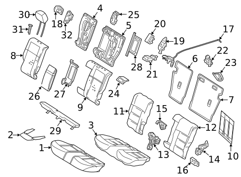 Rear Seat Components for 2015 Mercedes-Benz E63 AMG S #0
