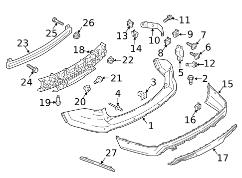 Bumper & Components - Rear for 2017 Ford Explorer #1