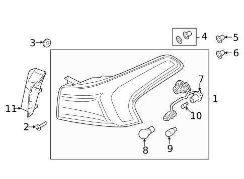 Tail Lamps for 2022 Hyundai Santa Fe #0