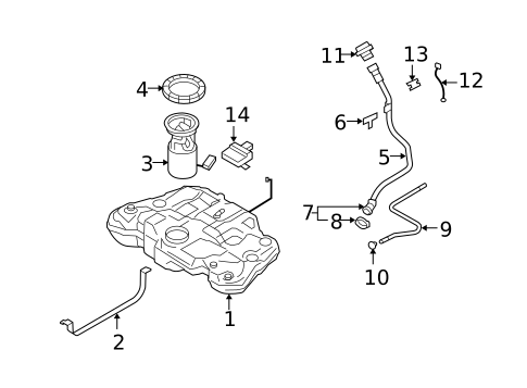 Fuel System Components for 2010 Volvo S80 #1