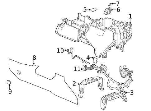 Center Console for 2025 Chevrolet Silverado 2500 HD #5