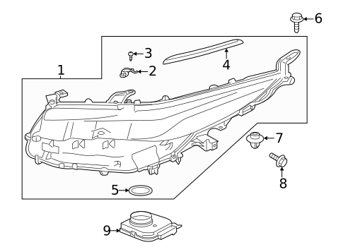 Headlamp Components for 2020 Toyota Prius Prime #0