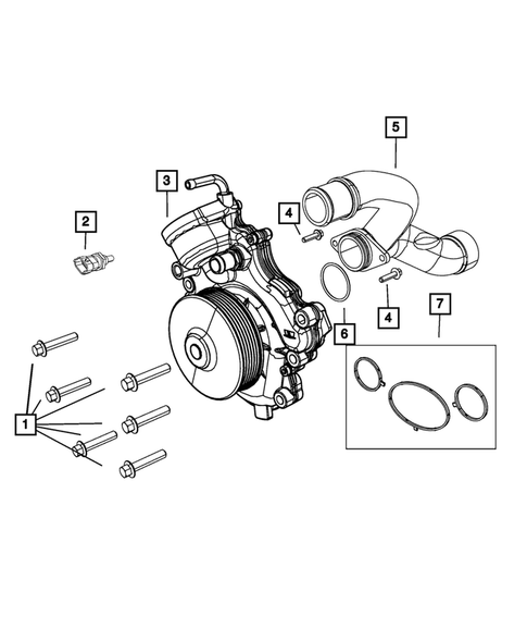 Water Pump and Related Parts for 2018 Ram 1500 #1