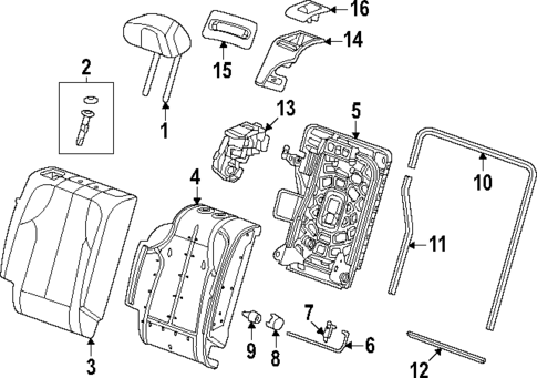 Rear Seat Components for 2024 Honda Prologue #1