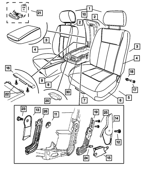 Front Seats - First Row for 2011 Ram Dakota #0