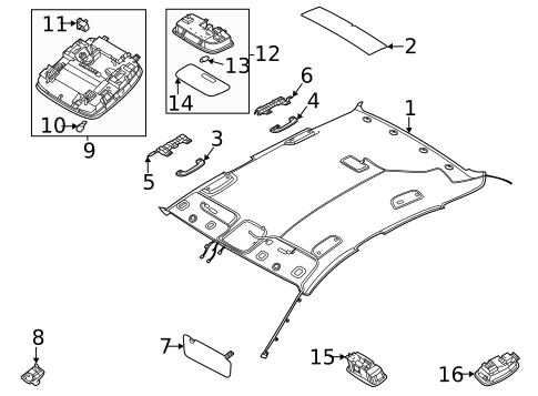 Interior Trim - Roof for 2022 Kia K5 #0