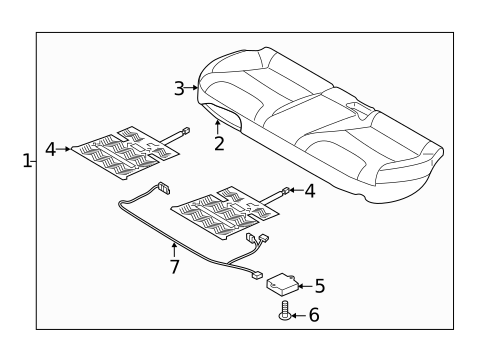 Rear Seat Components for 2018 Kia Niro #2