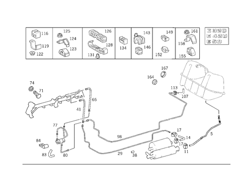 Fuel Lines for 1997 Mercedes-Benz E420 #0