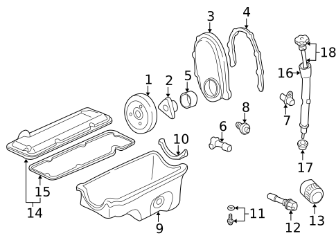 Engine Parts for 2002 Pontiac Sunfire #1
