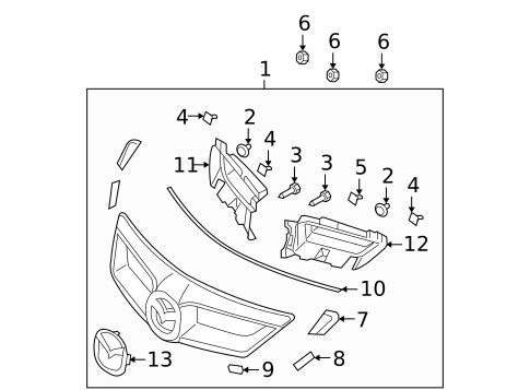 Grille & Components for 2009 Mazda 3 #1