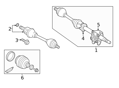 Drive Axles for 2015 Volvo V60 #1