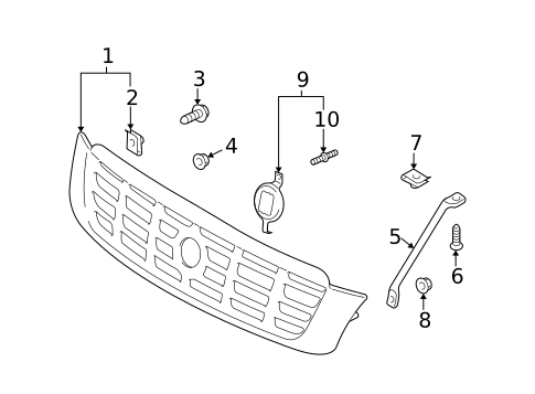 Grille & Components for 2005 Cadillac DeVille #0