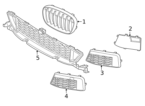 Grille & Components for 2019 BMW X1 #1