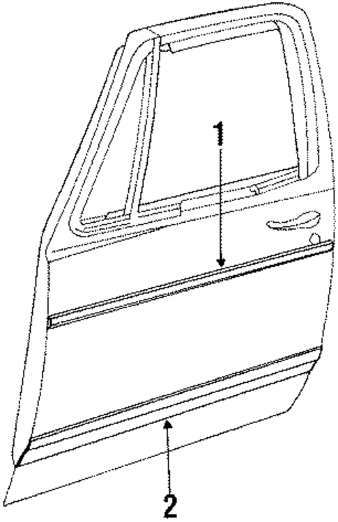 Exterior Trim - Front Door for 1987 Dodge D350 #0