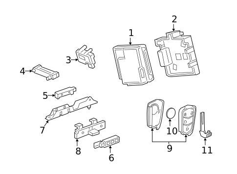 Keyless Entry Components for 2022 Cadillac XT4 #0