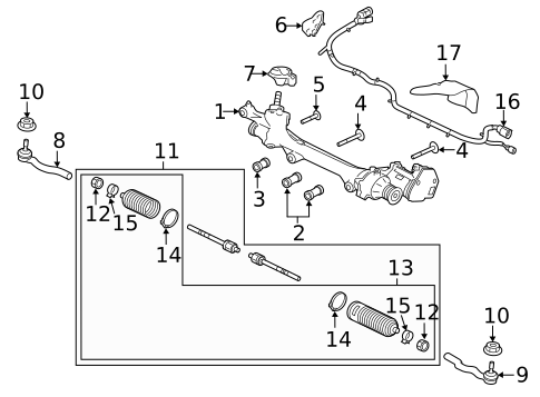 Steering Gear & Linkage for 2019 Jaguar XJ #1