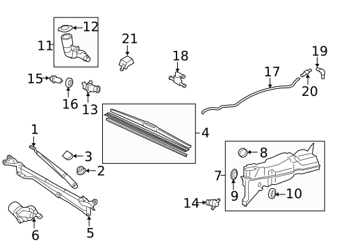 Wipers for 2013 Lexus LX570 #0