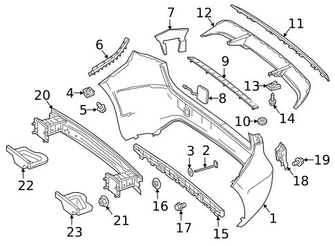 Bumper & Components - Rear for 2016 Mercedes-Benz B 250e #0