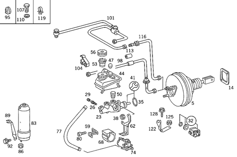 Brake Booster for 1994 Mercedes-Benz S420 #1