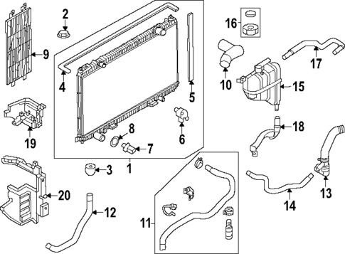 Radiator & Components for 2024 Nissan Z #1