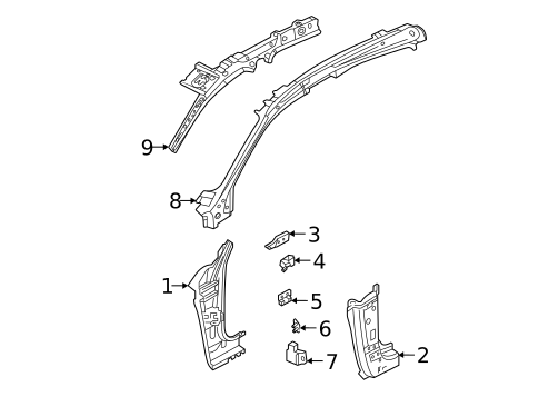 Hinge Pillar for 2025 Volvo EC40 #2