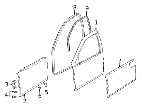 Door & Components for 2000 Saturn LS2 #0