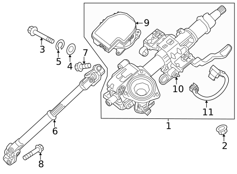 Steering Column Assembly for 2023 Kia Niro EV #0