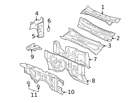 Cowl for 2007 Dodge Dakota #0