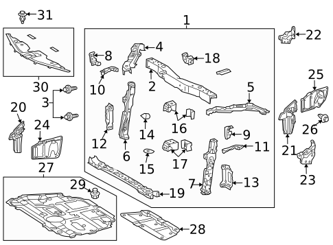 Radiator Support for 2012 Toyota Prius V #0