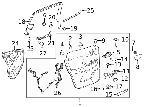 Interior Trim - Rear Door for 2021 GMC Yukon #3