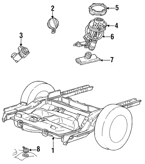 Fuel System Components for 1992 Ford Taurus #0