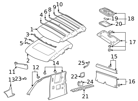 Interior Trim - Cab for 2000 Toyota Tacoma #0