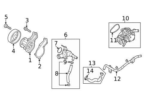 Water Pump for 2023 Hyundai Elantra #0