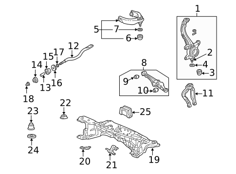 Suspension Components for 2000 Honda Accord #1