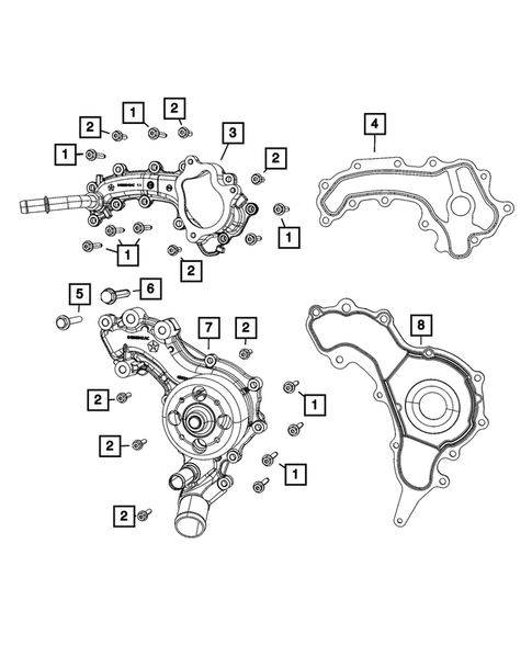Water Pump and Related Parts for 2023 Dodge Challenger #0