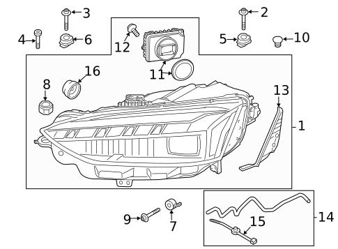 Headlamp Components for 2024 Audi A5 Quattro #0