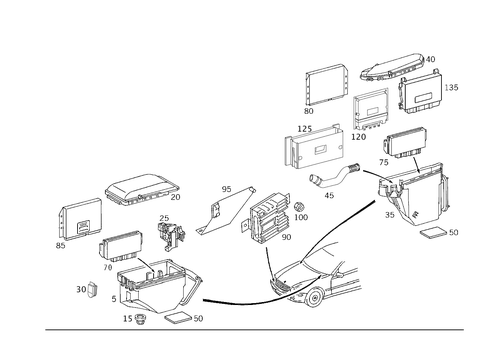 Apparatus Case and Control Units for 2005 Mercedes-Benz CL500 #1