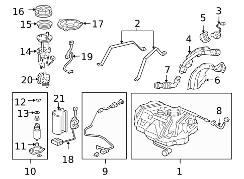 Fuel System Components for 2007 Honda Accord #1