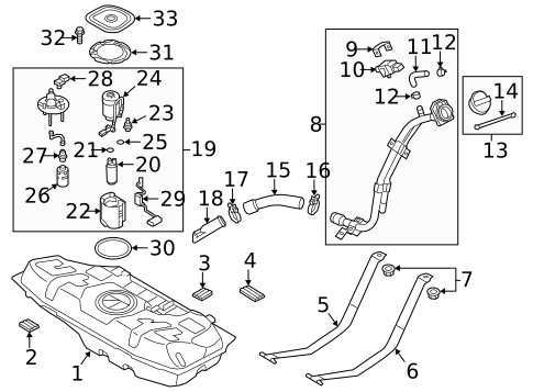 Fuel Storage for 2014 Hyundai Elantra GT #1