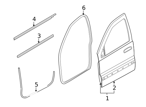 Door & Components for 2009 Jeep Commander #1