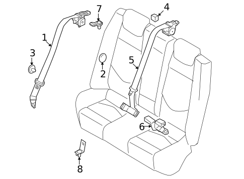 Seat Belt for 2010 Kia Forte Koup #1