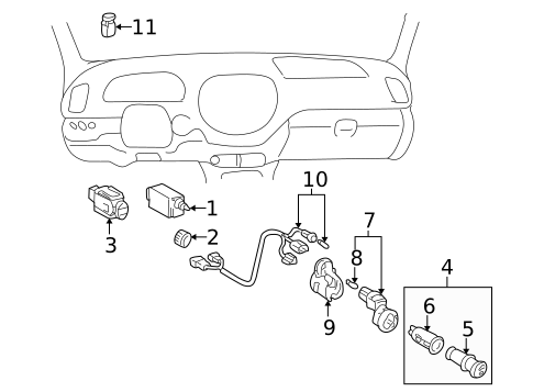 Cluster & Switches for 2004 Toyota Sequoia #1