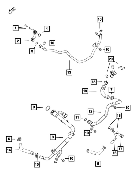 Water Pump and Related Parts for 2019 Ram 1500 Classic #0