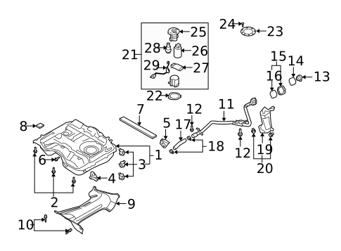 Fuel System Components for 2009 Mazda CX-9 #1